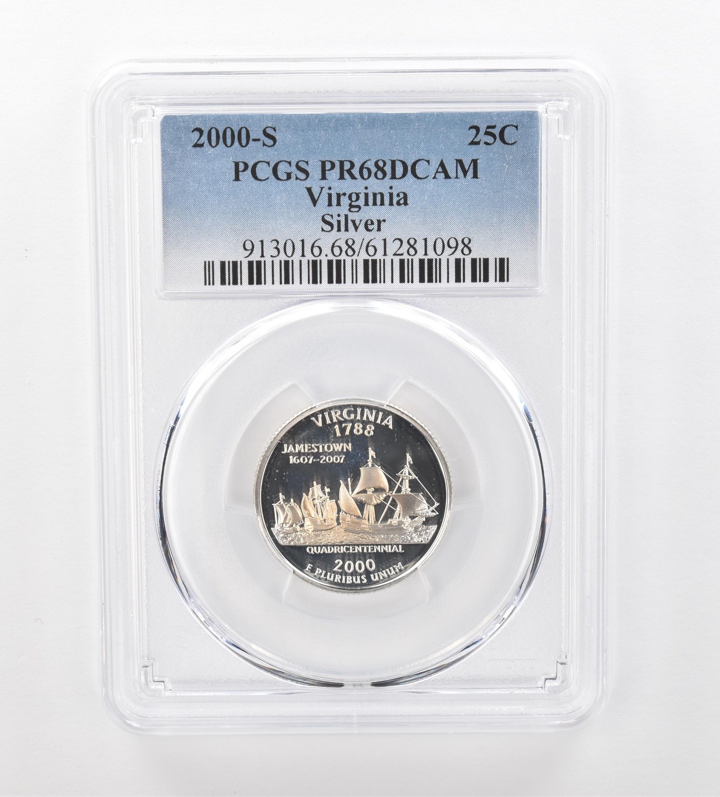 2000-S Washington State Quarter Virginia Silver PR68 DCAM PCGS Nice Tone *0965