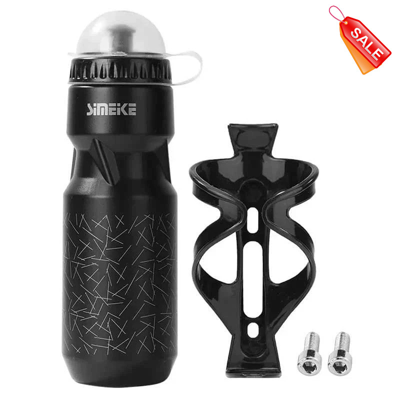 750ml Sports Mountain Bike Bicycle Cycling Water Drink Bottle with Holder Cage~