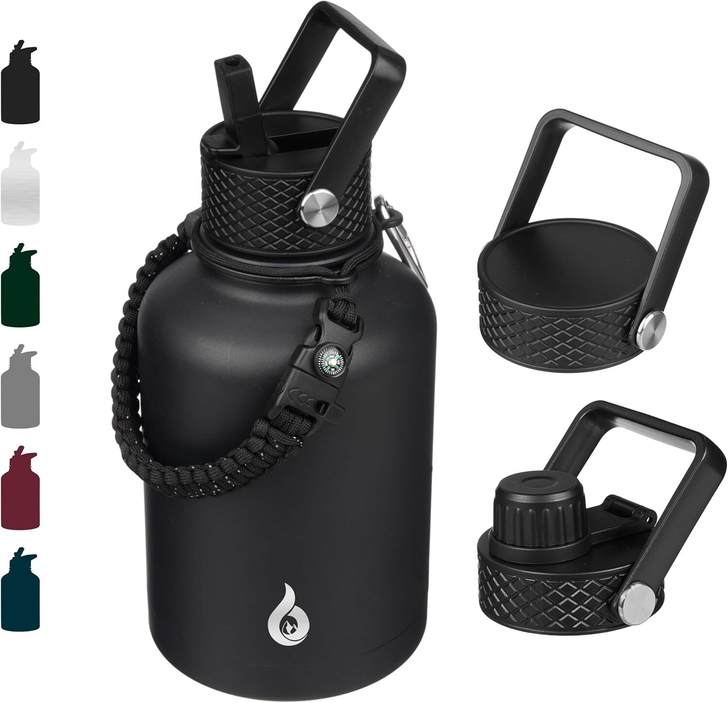 BJPKPK Insulated Water Bottles with Straw Lid,50Oz Large Water Bottle,Stainless
