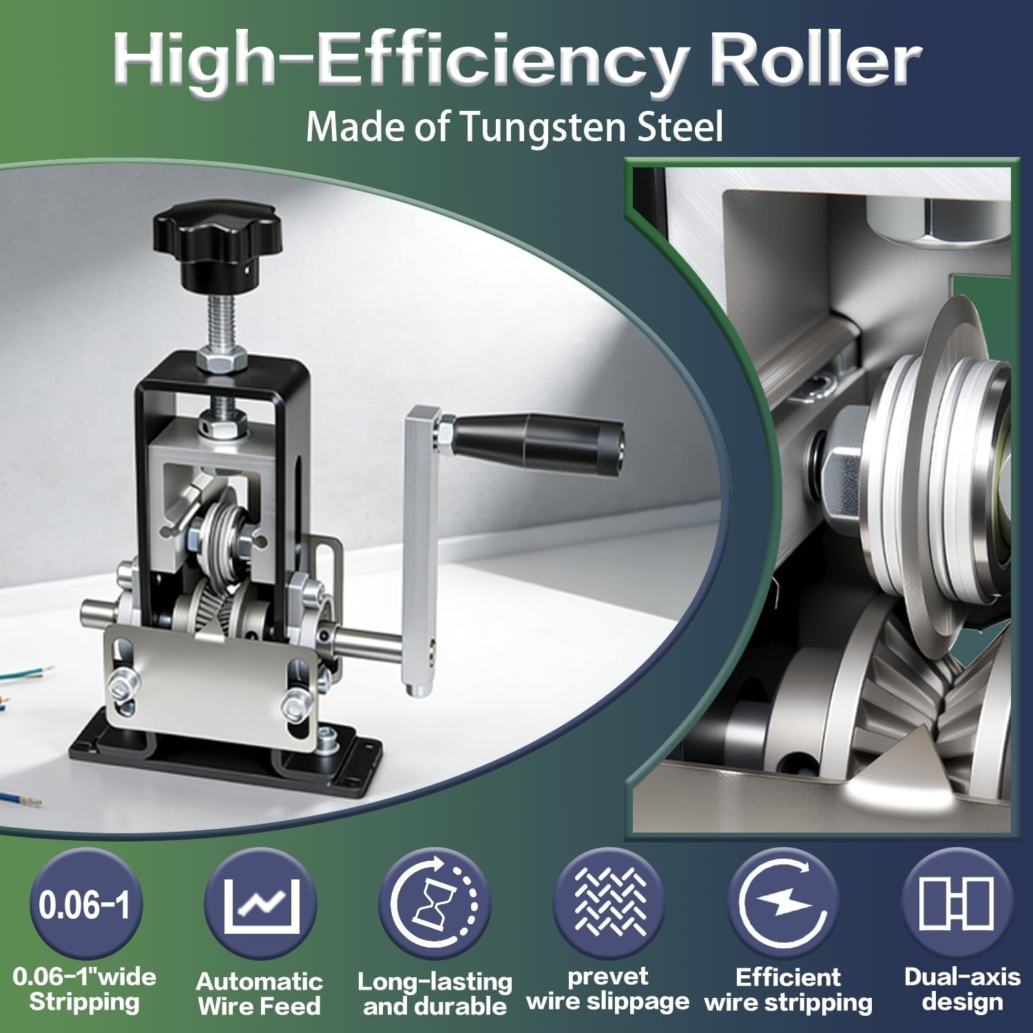 Manual Wire Stripping Machine for Copper Wire 0.06-1" - Drill Powered Peeler Too