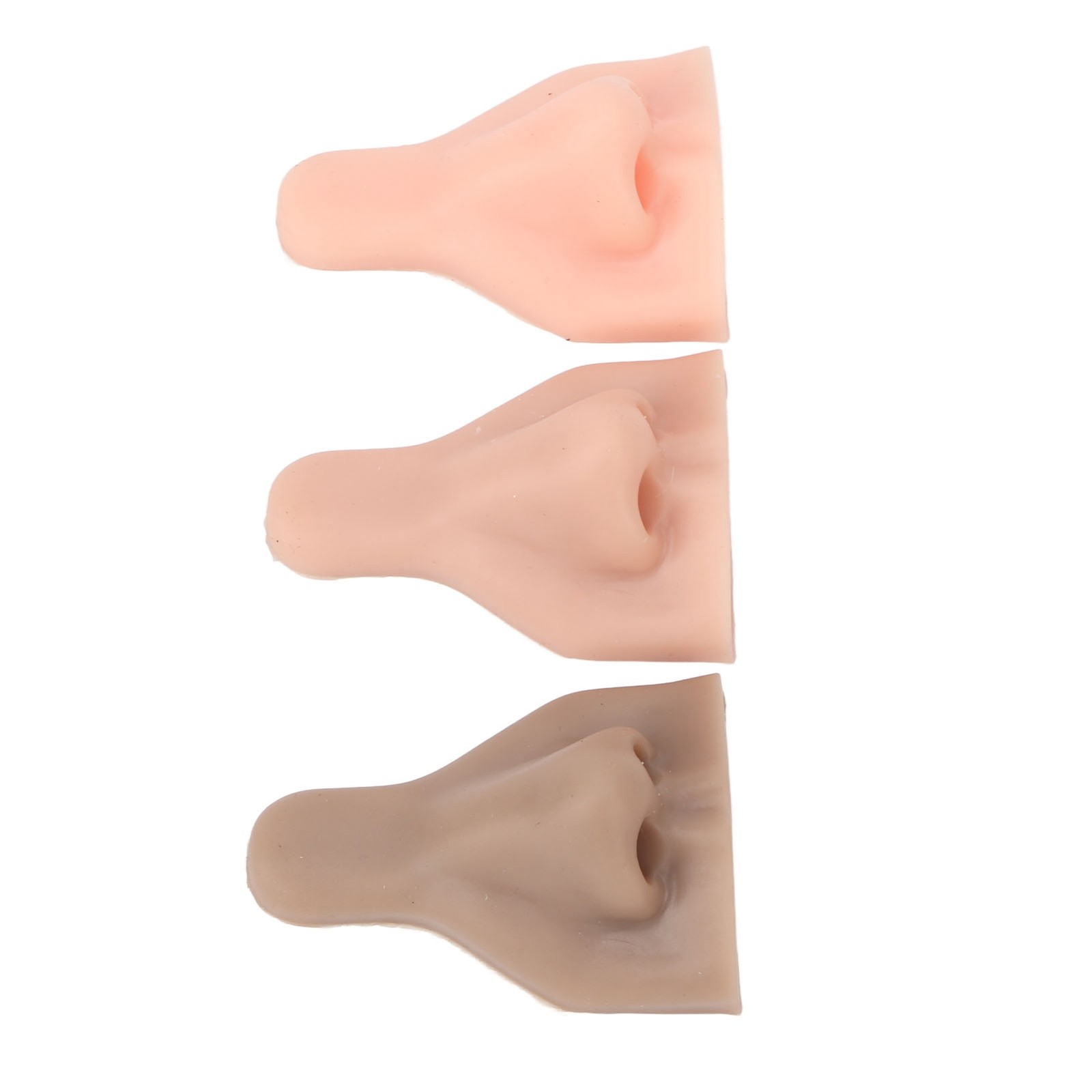 3 Pcs Silicone Nose Model For Suture Practice Teaching Beauty School Display