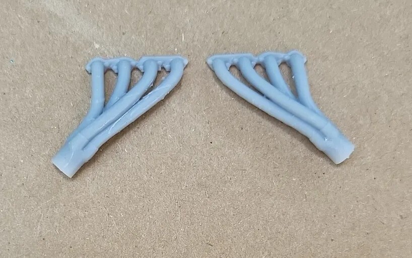 RESIZED RESIN 3D PRINTED 1/18 STD DOWNSWEPT HEADERS