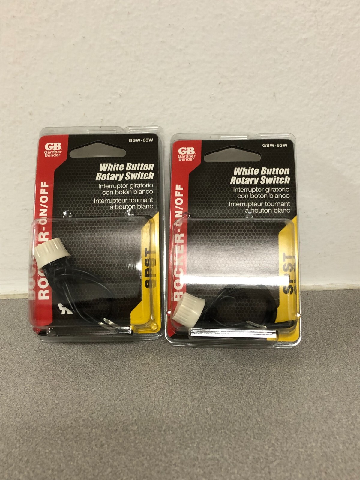 Gardner Bender GSW-63W 3 amps Single Pole Rotary Switch White 2 pk