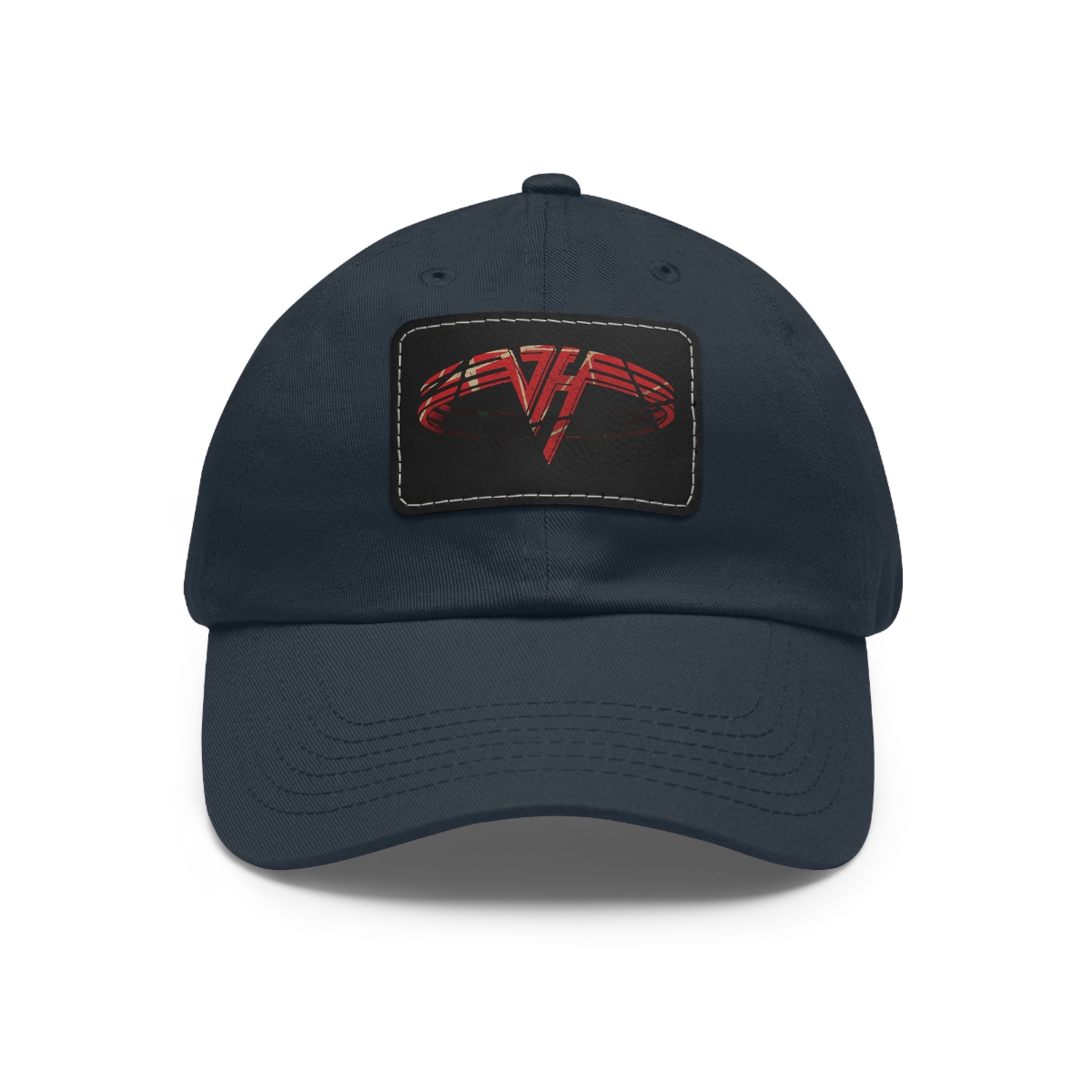 Rare! Van Halen-Inspired 1984 Tour Dad Hat w/ Leather Patch - Adjustable