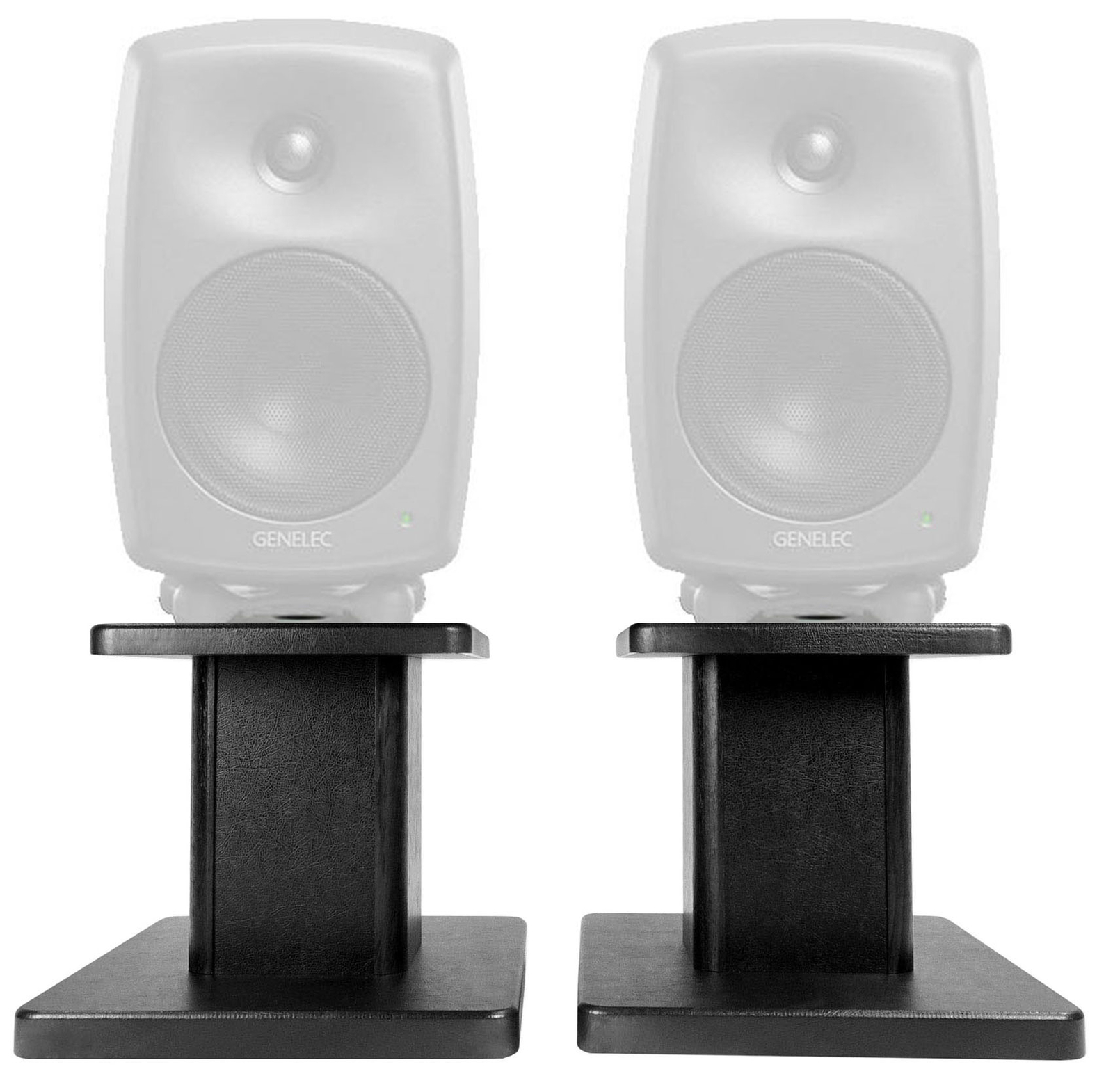 Rockville 8” Black Studio Monitor Speaker Stands For Genelec 8030C Monitors