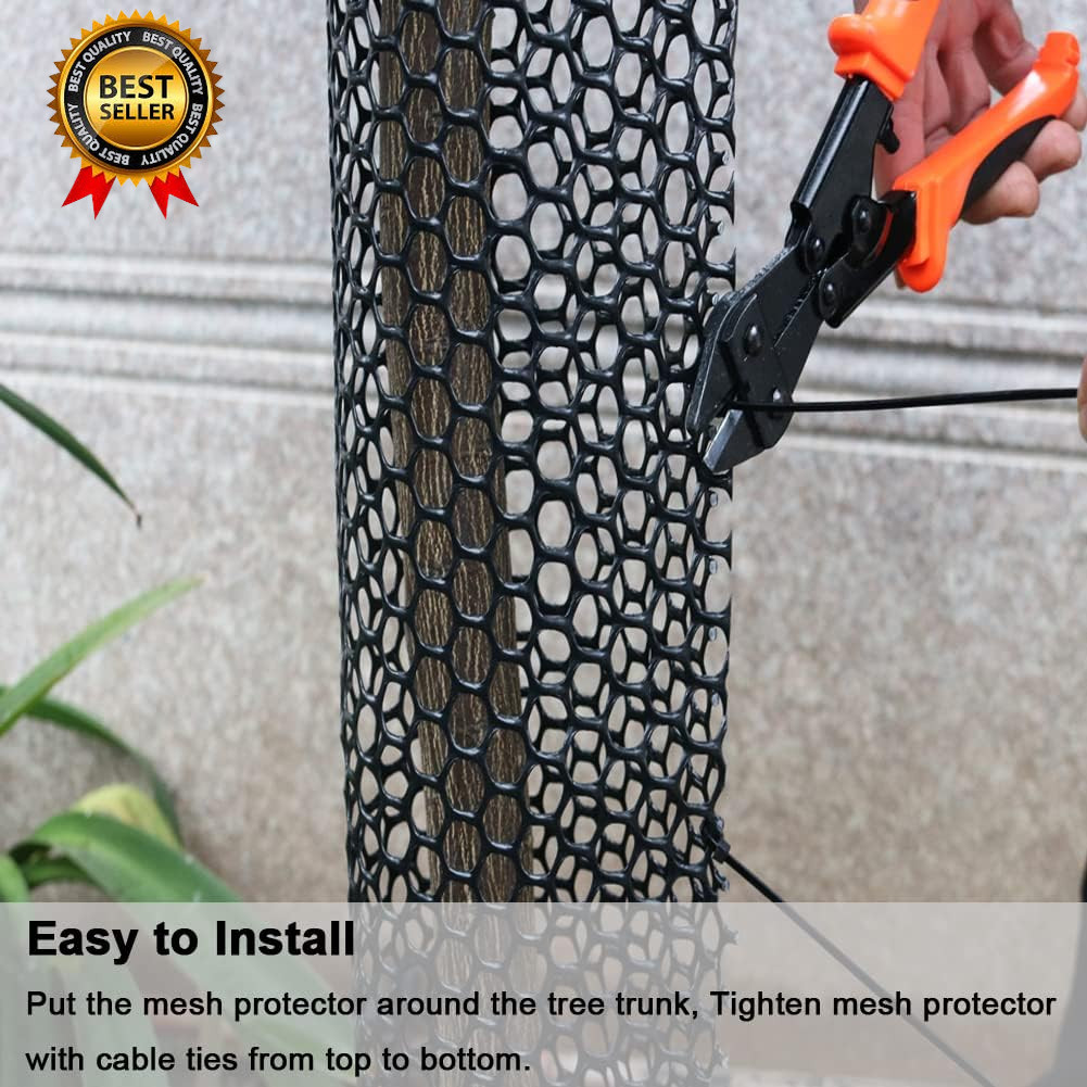 Mesh Tree Trunk Protectors 6 Pack 40 Inches Tree Bark Protector Guard....