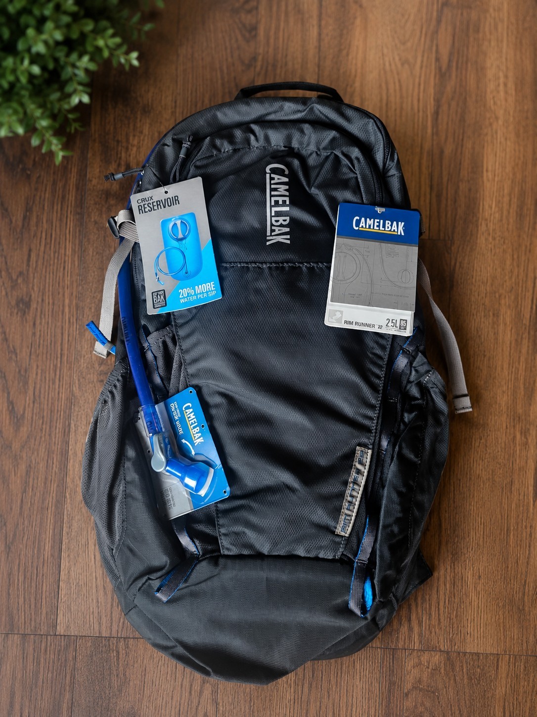 CamelBak Rim Runner 22 Hydration Backpack 2.5L Gray w/ New Crux Reservoir & Bite