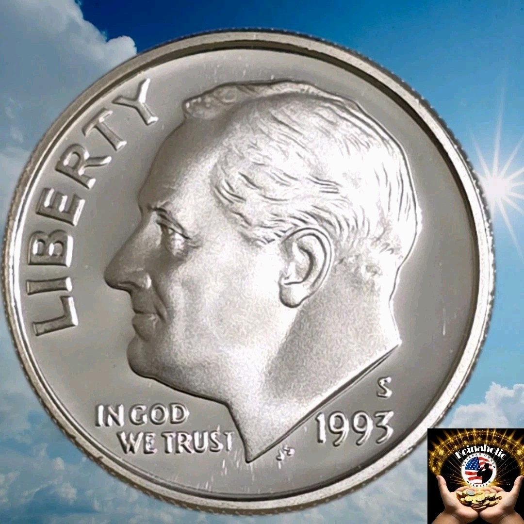 1993 S Proof SILVER Roosevelt Dime 10c DCAM 90% Silver From Proof Set 🔥