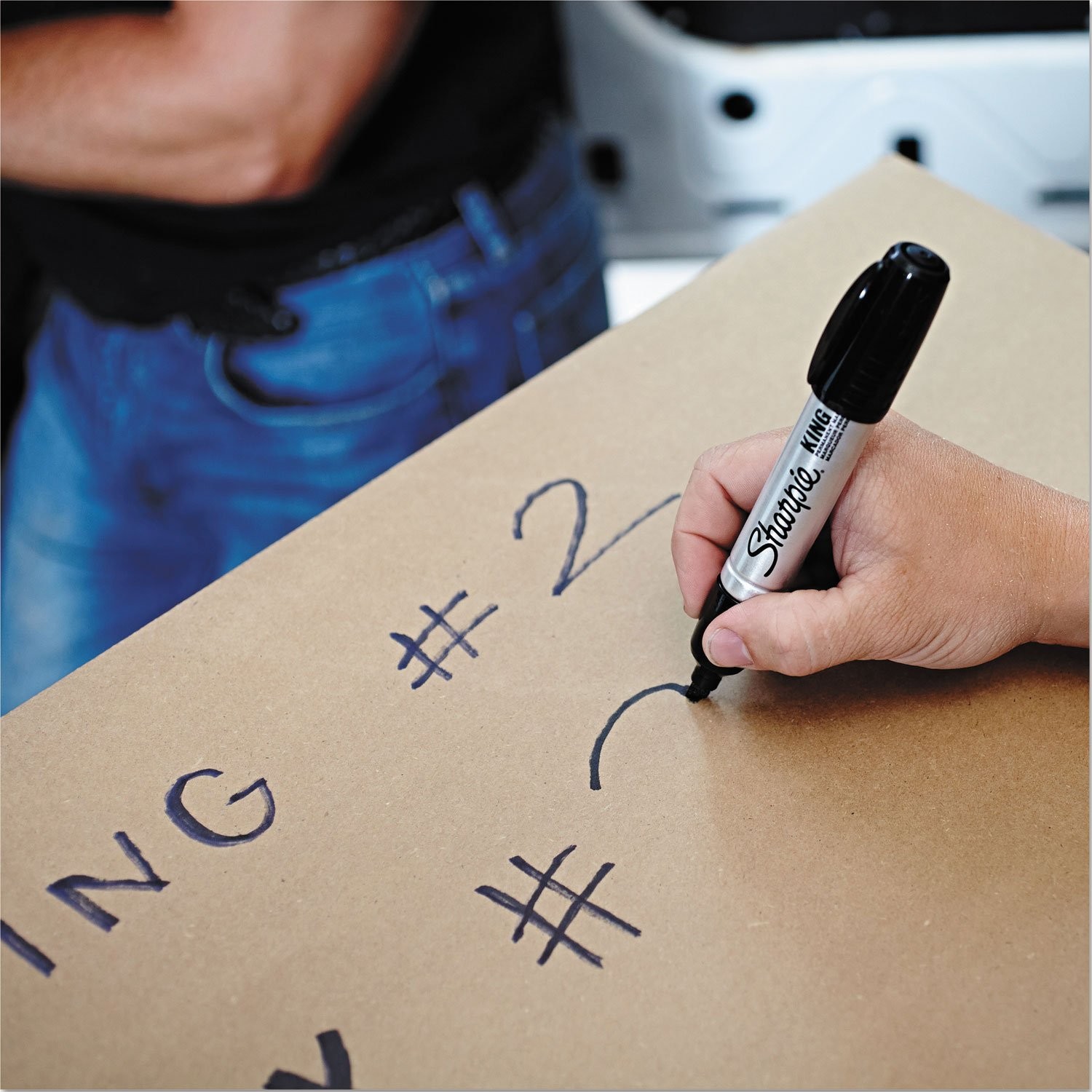 Sharpie King Size Permanent Marker Large Chisel Tip Great for Poster Boards B...