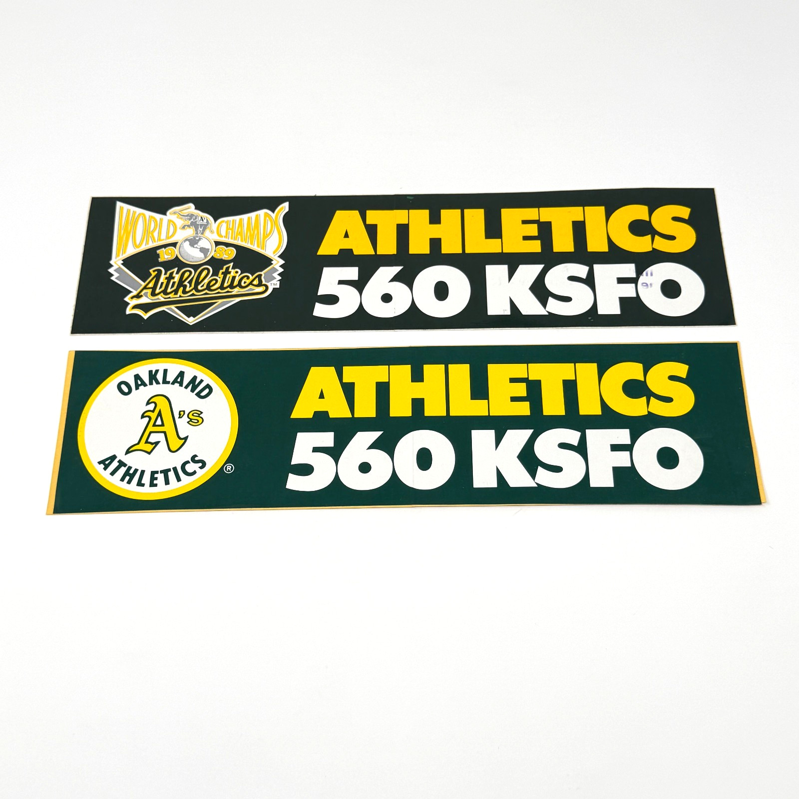 Oakland Athletics KSFO 560 Bumper Stickers Lot Vintage Radio Promo