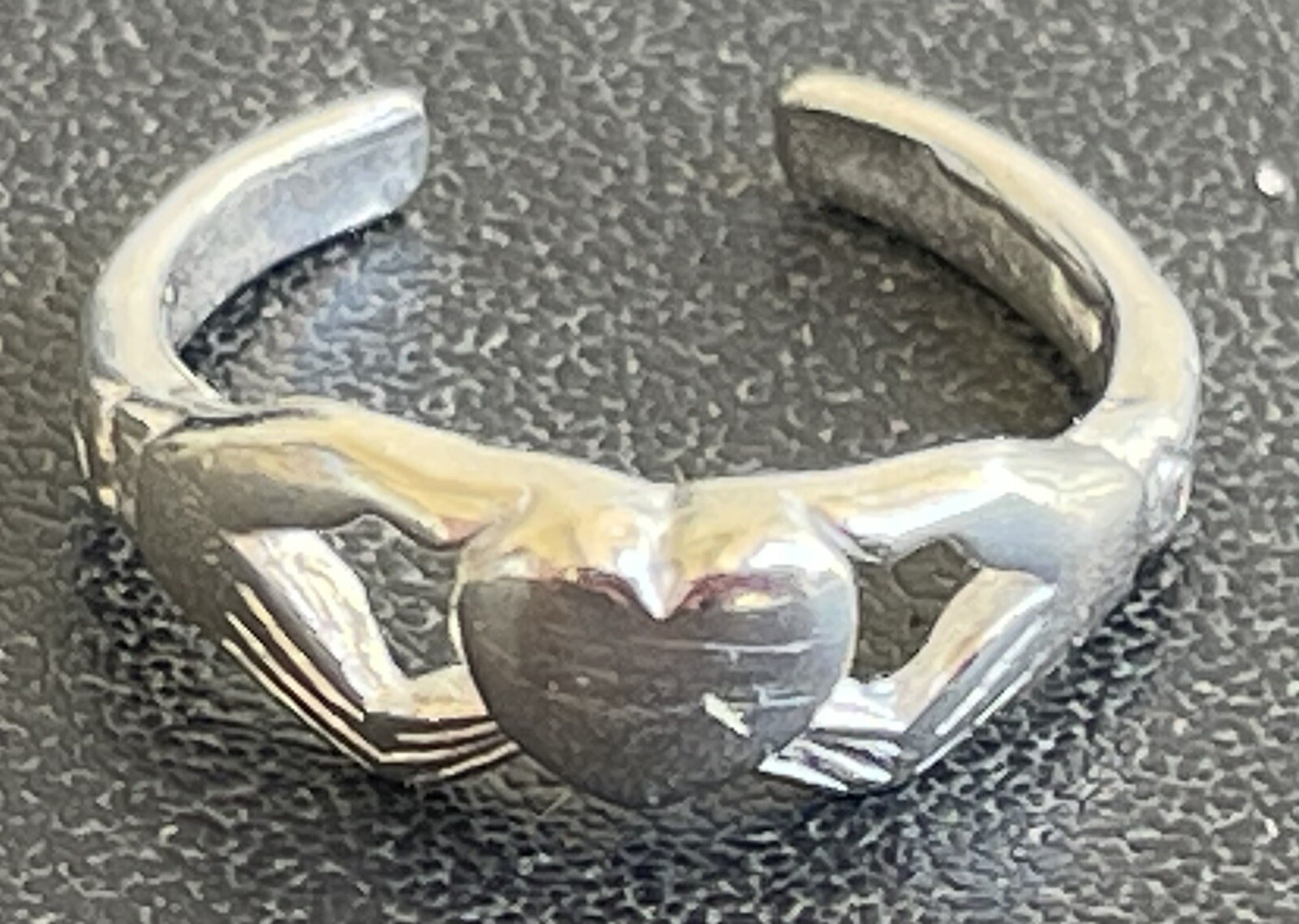 Celtic Claddagh Heart Toe Ring .925 Sterling Silver Stamped Adjustable New