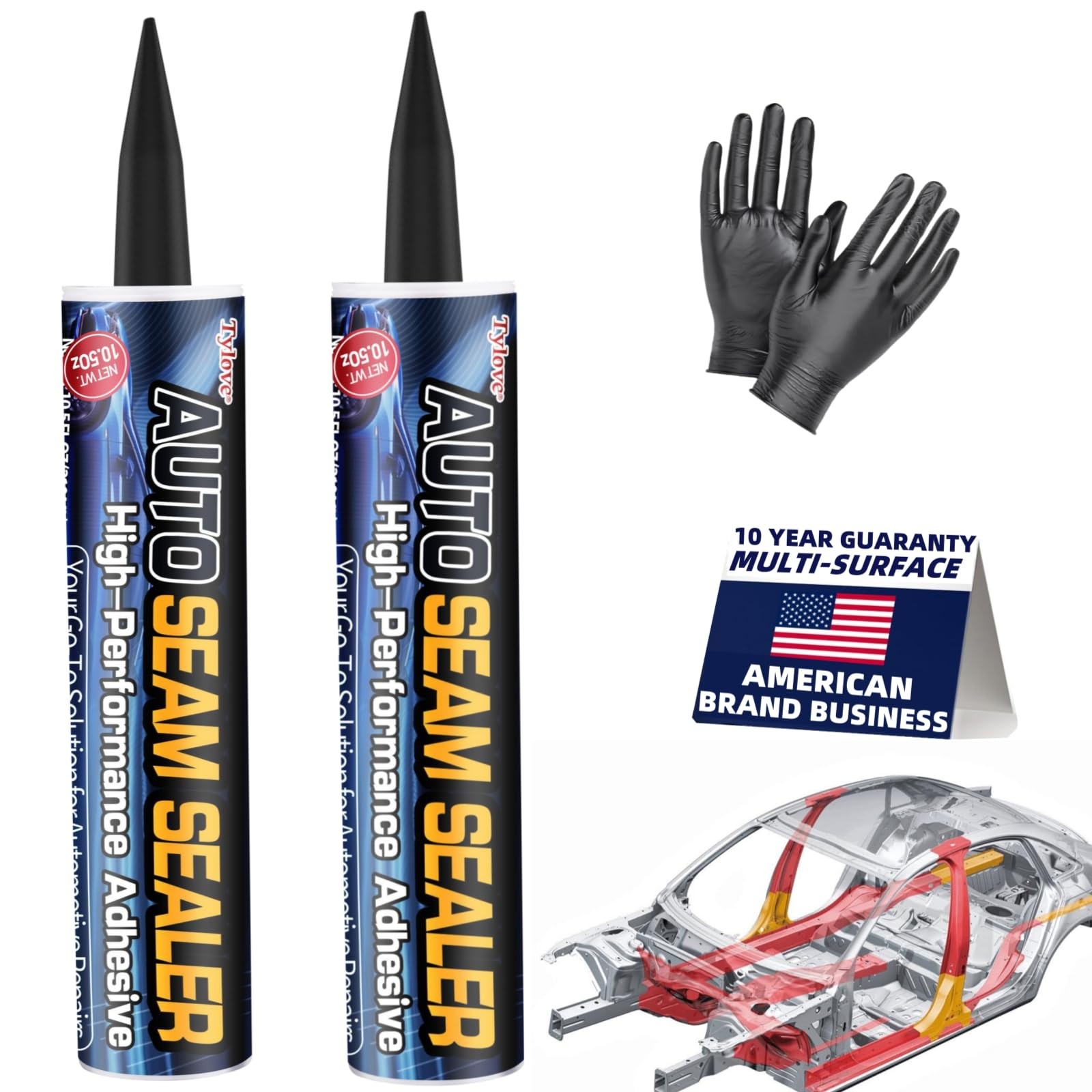 Black Seam Sealer Automotive-Professional Grade High Strength Waterproof Adhe...