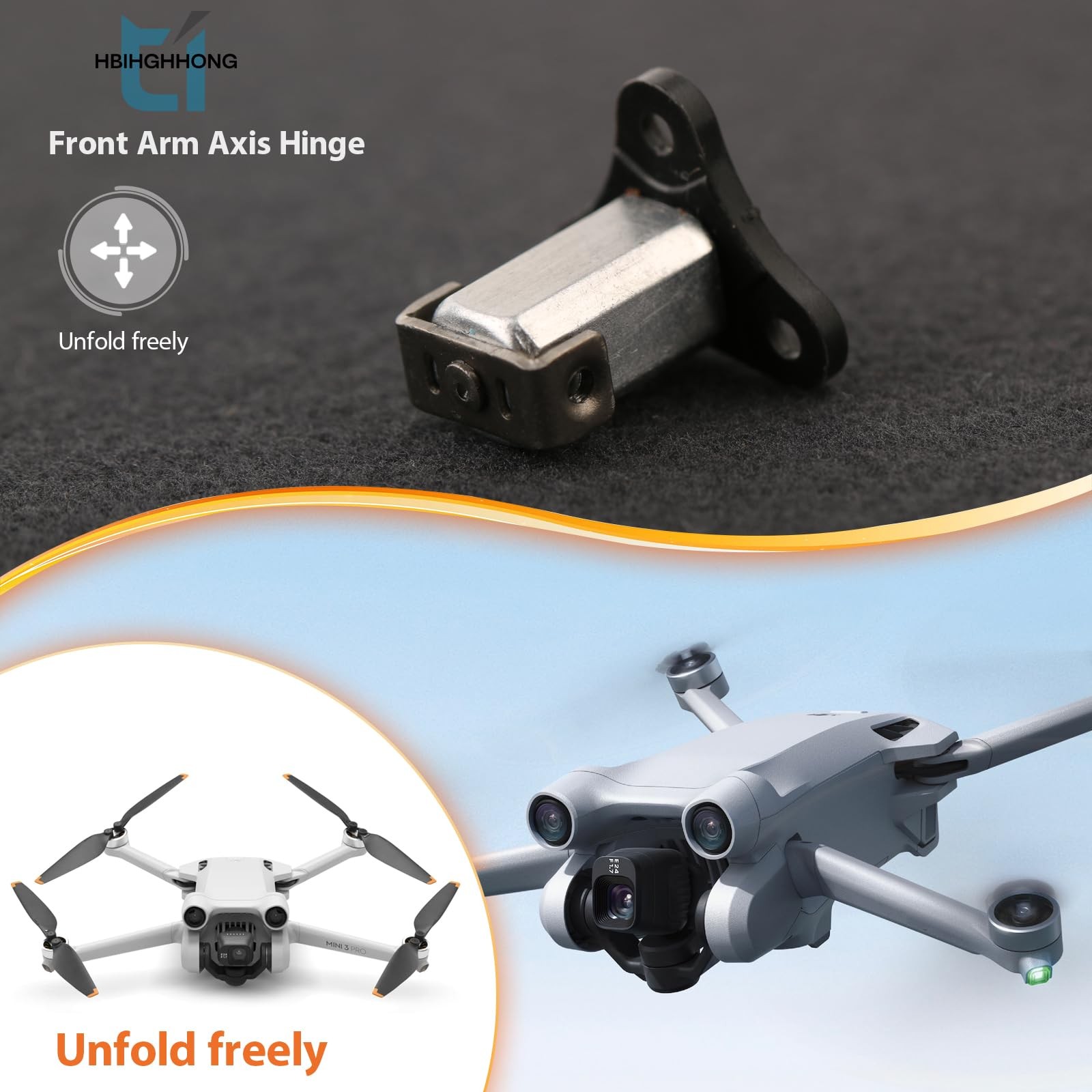 Front Arm Axis Replacement for DJI Mini 3 Pro/Mini 3 Hinges Arm...