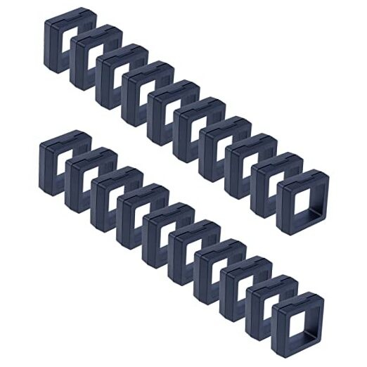 20PCS 3D Floating Frame Coin Display Case, Clear PE Jewelry Storage Black, 2"