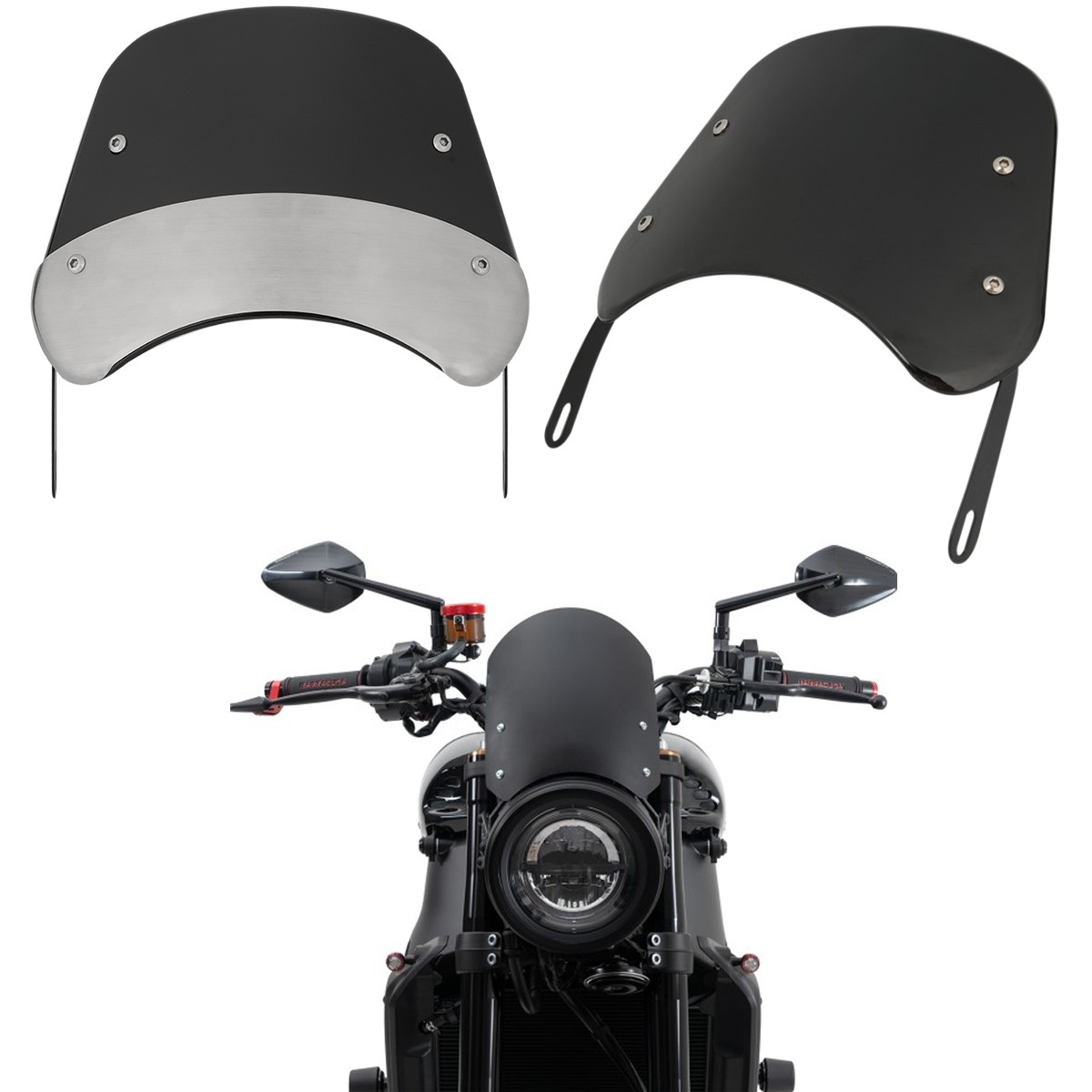 5"-7" Motorcycle Headlight Fairing Windshield Screen For Yamaha XSR700 XSR900