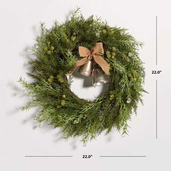 Safavieh FAUX 22" PINE LED WREATH, Reduced Price 2172728259 FXP1096A