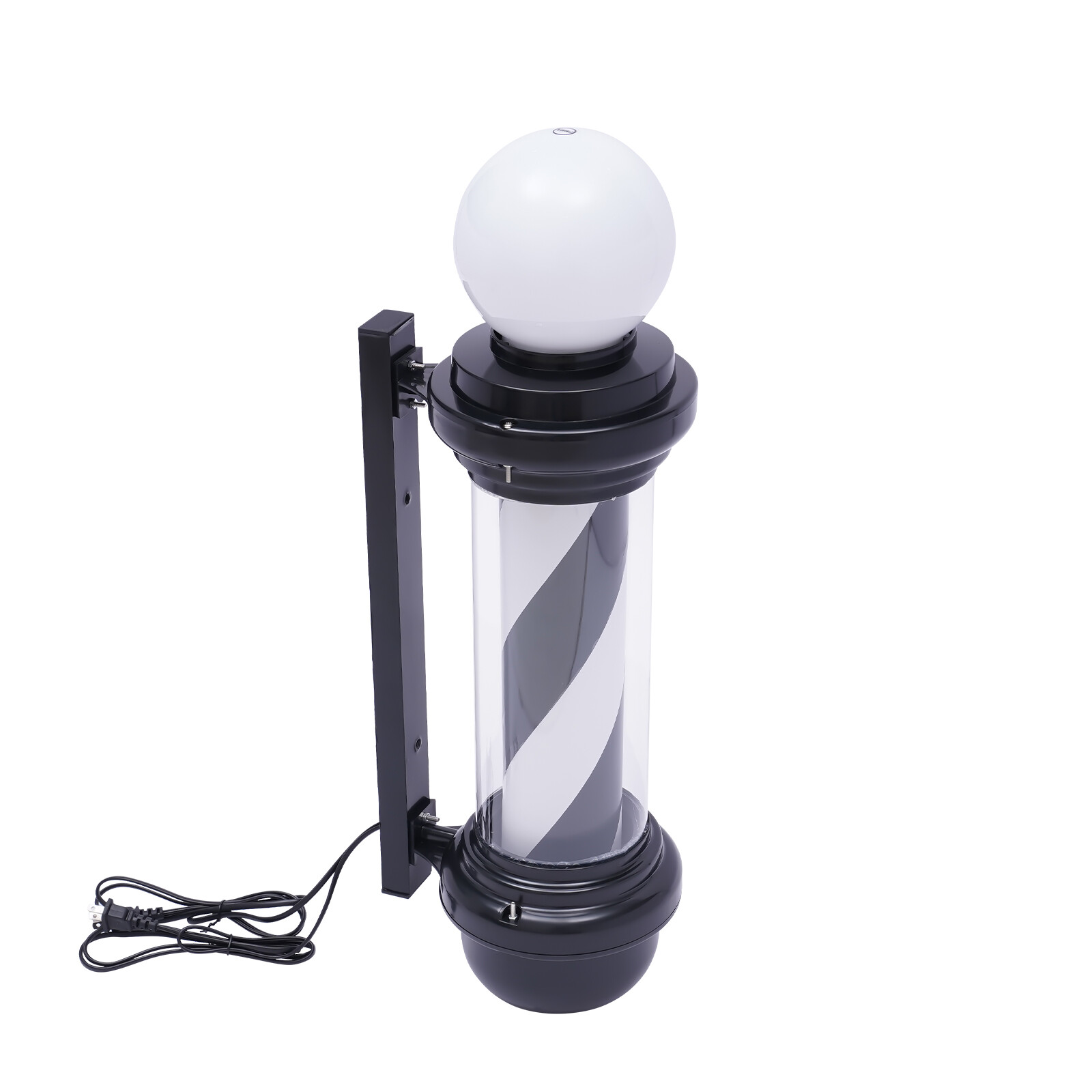 Barber Pole Rotating Light LED Barber Shop Stripes Wall Lamp Hair Salon Sign NEW