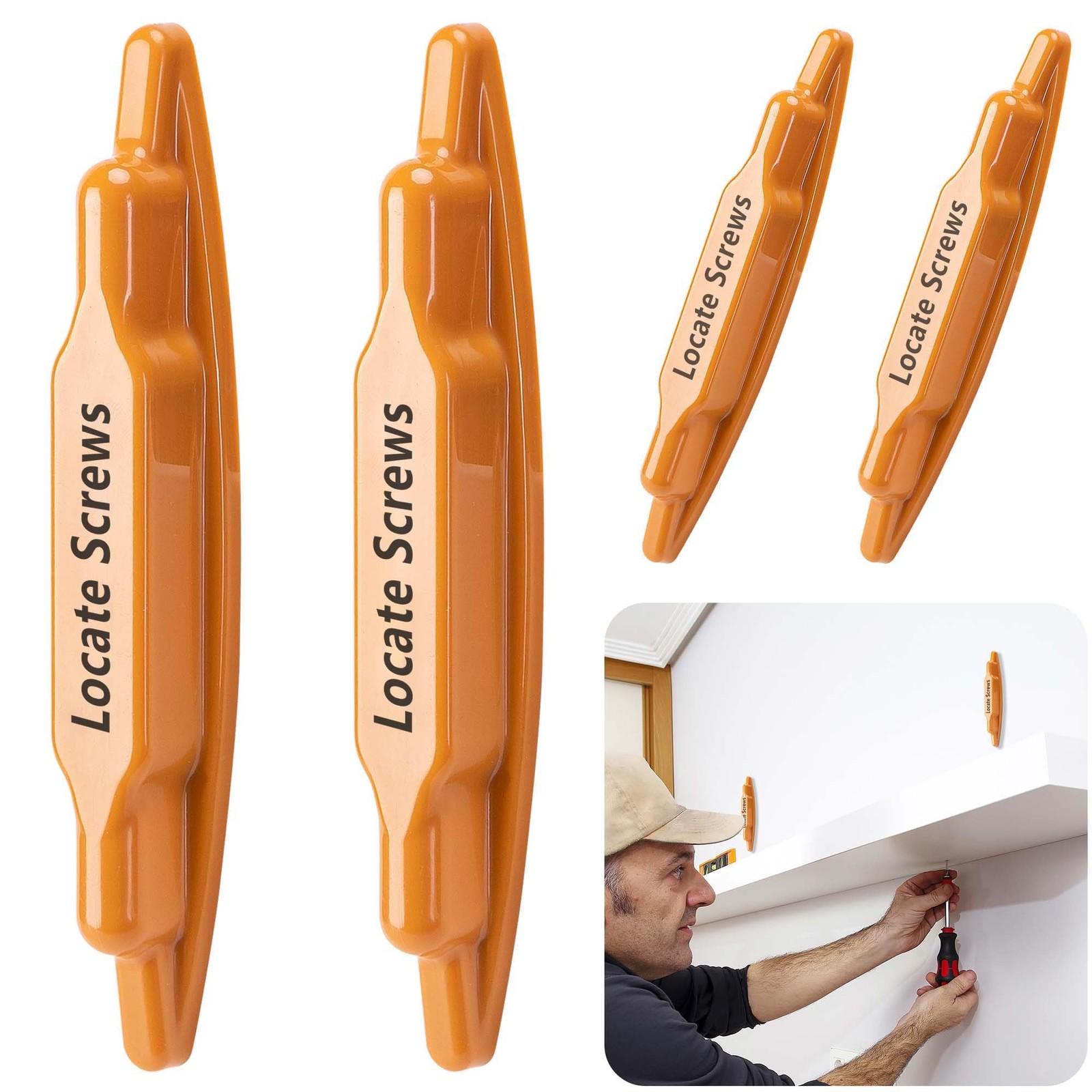 Magnetic Stud Finder 4 Pcs Wall Screw Nail Detector Drywall Tool Heavy Duty