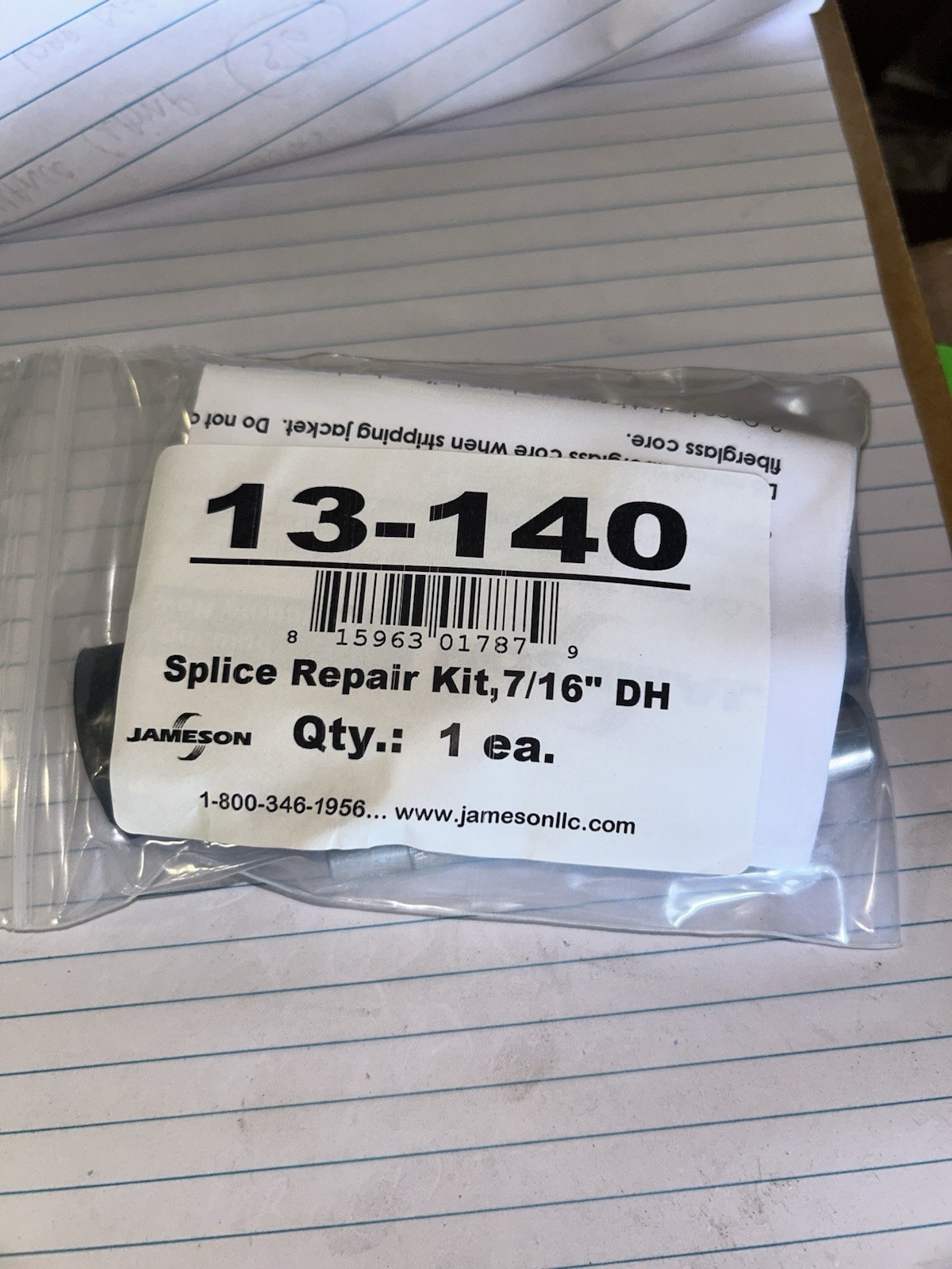 JAMESON 13-140 Duct Hunter Splice Repair Kit, 7/16 inch