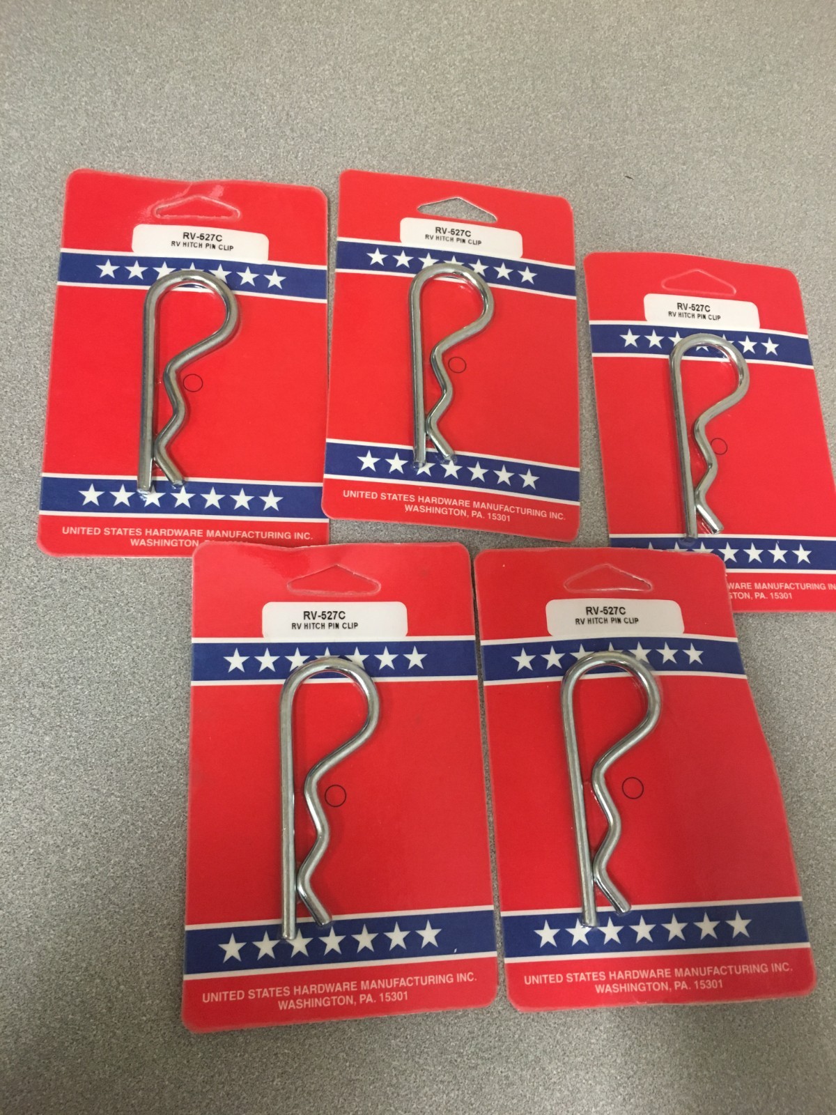 5 PACK-US Hardware Hitch Pin Clip RV-527C