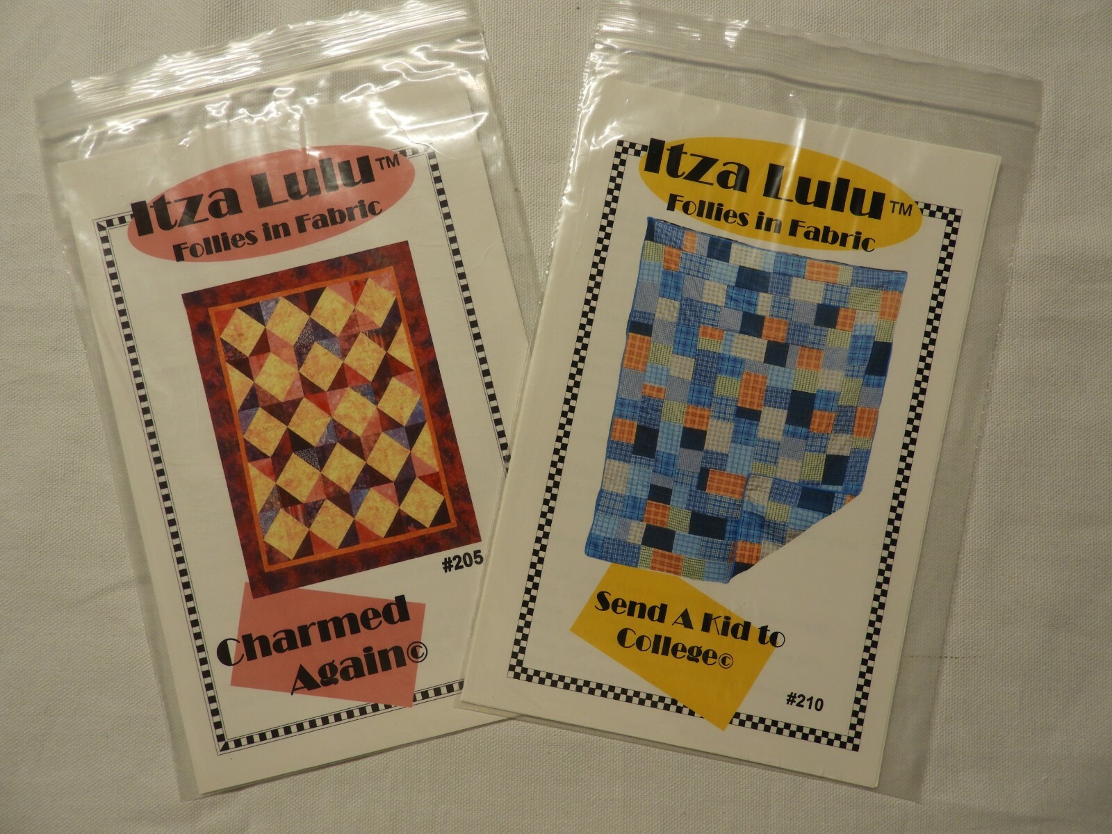 TWO - Itza Lulu - Quilt Patterns - as shown - New & Uncut