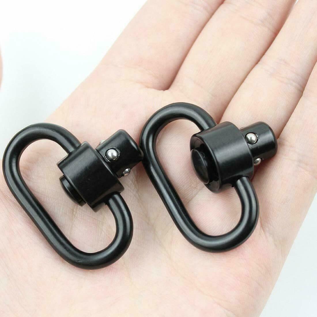 2Pcs Heavy Duty Flush Push Button 1.25" Quick Detach Rifle QD Sling Swivel Mount