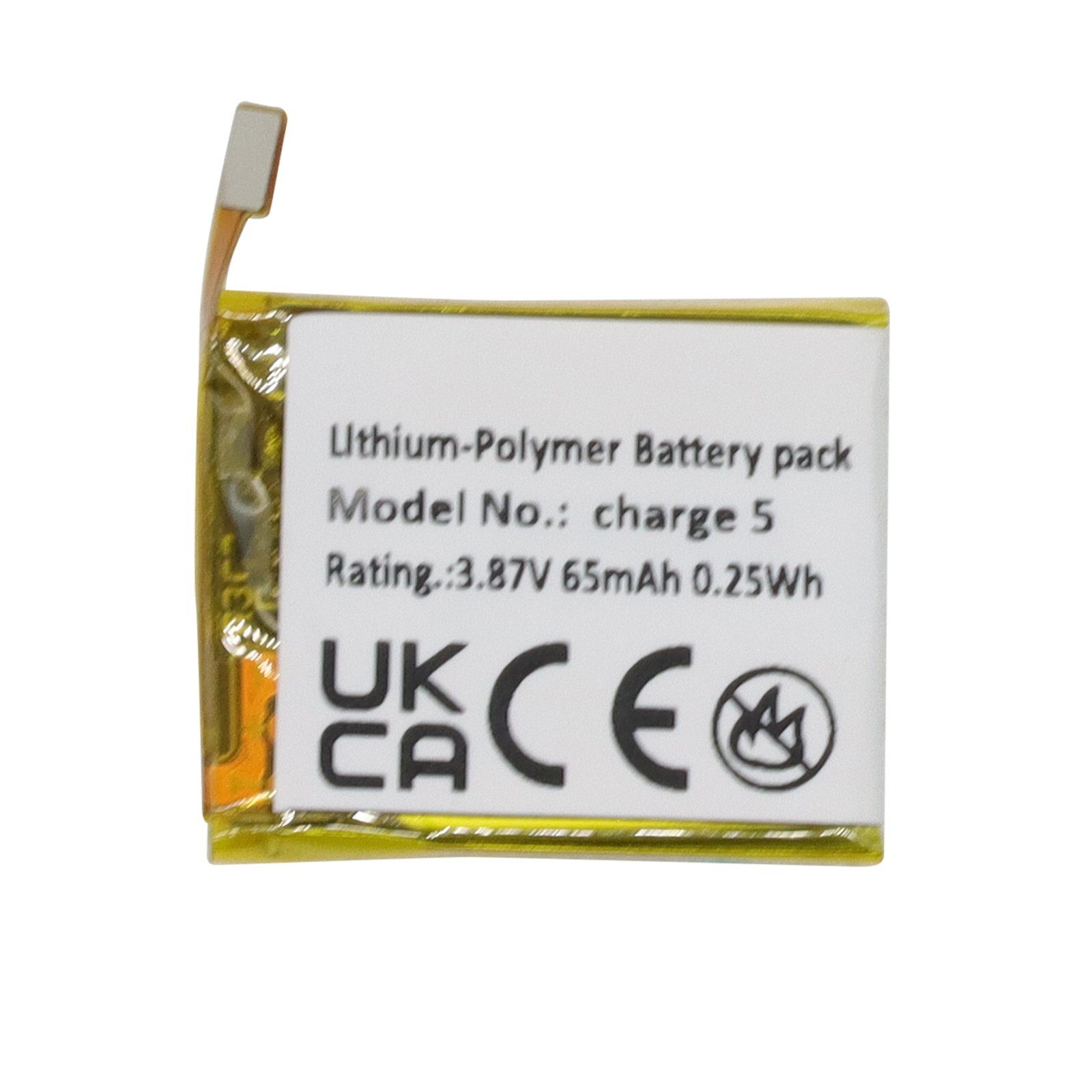 Replacement 65mAh 3.87V LSS271617 Battery for Fitbit Charge 5 6 Smartwatch FB421