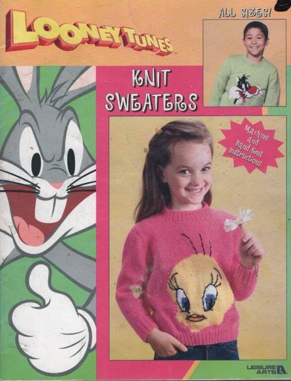 OOP!VTG!LOONEY TUNES CUTE KNIT SWEATERS!!!