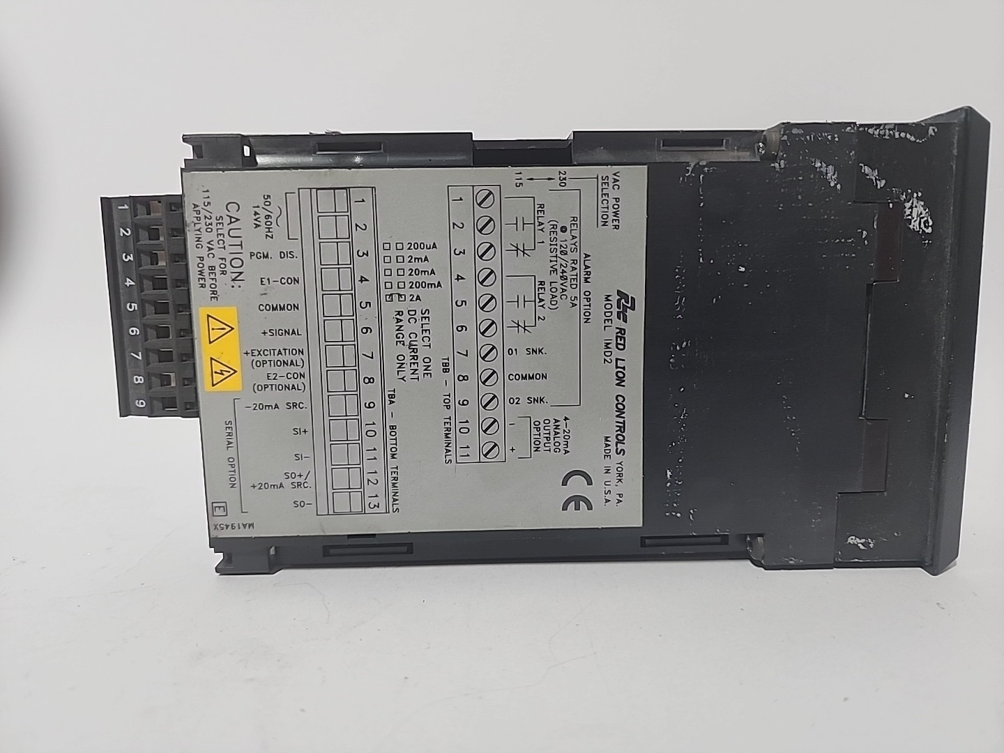 USED Red Lion Panel Meter MA1945X