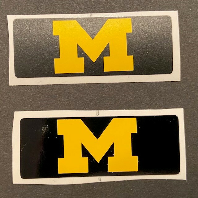 MICHIGAN WOLVERINES FULL SIZE FRONT BUMPER - GLOSS OR MATTE FINISH