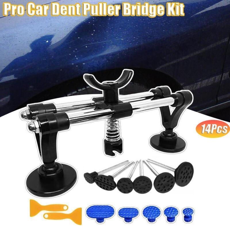 Car Paintless Dent Puller Bridge Tool Lifter Auto Body Repair Hail Removal Kit~