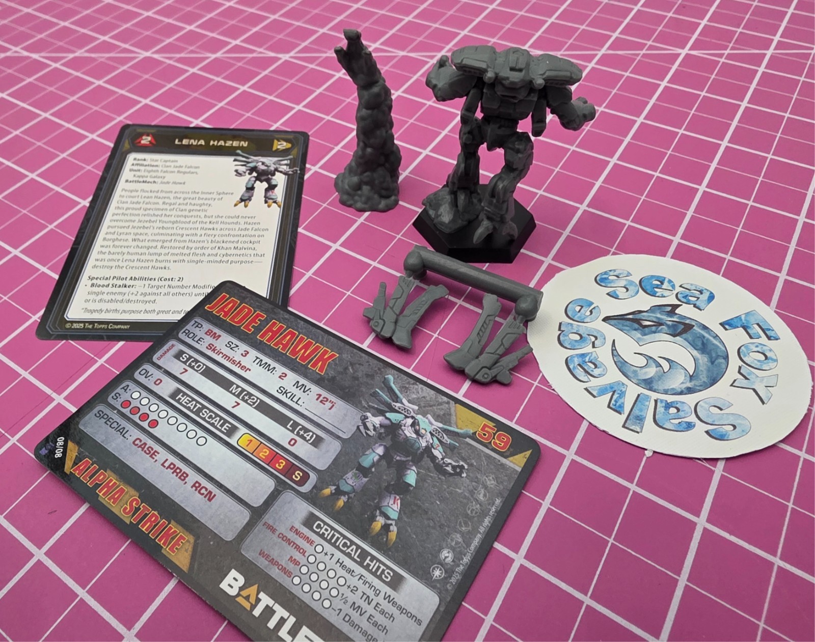 BattleTech JADE HAWK Mech -- 21st CENTAURI LANCERS COMMAND LANCE - Exclusive!
