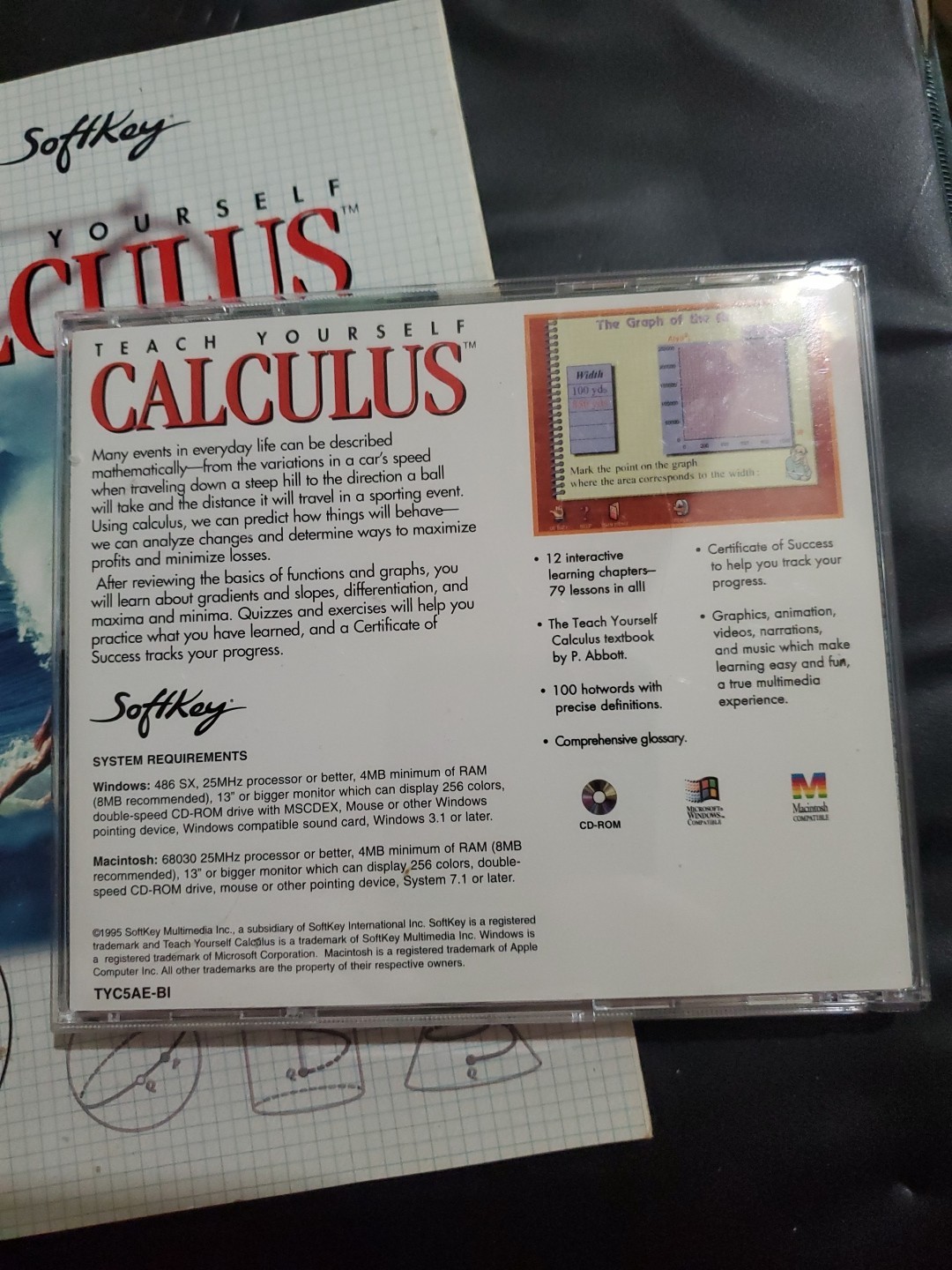 1995 Teach Yourself Calculus Cd Rom In Case And User Guide