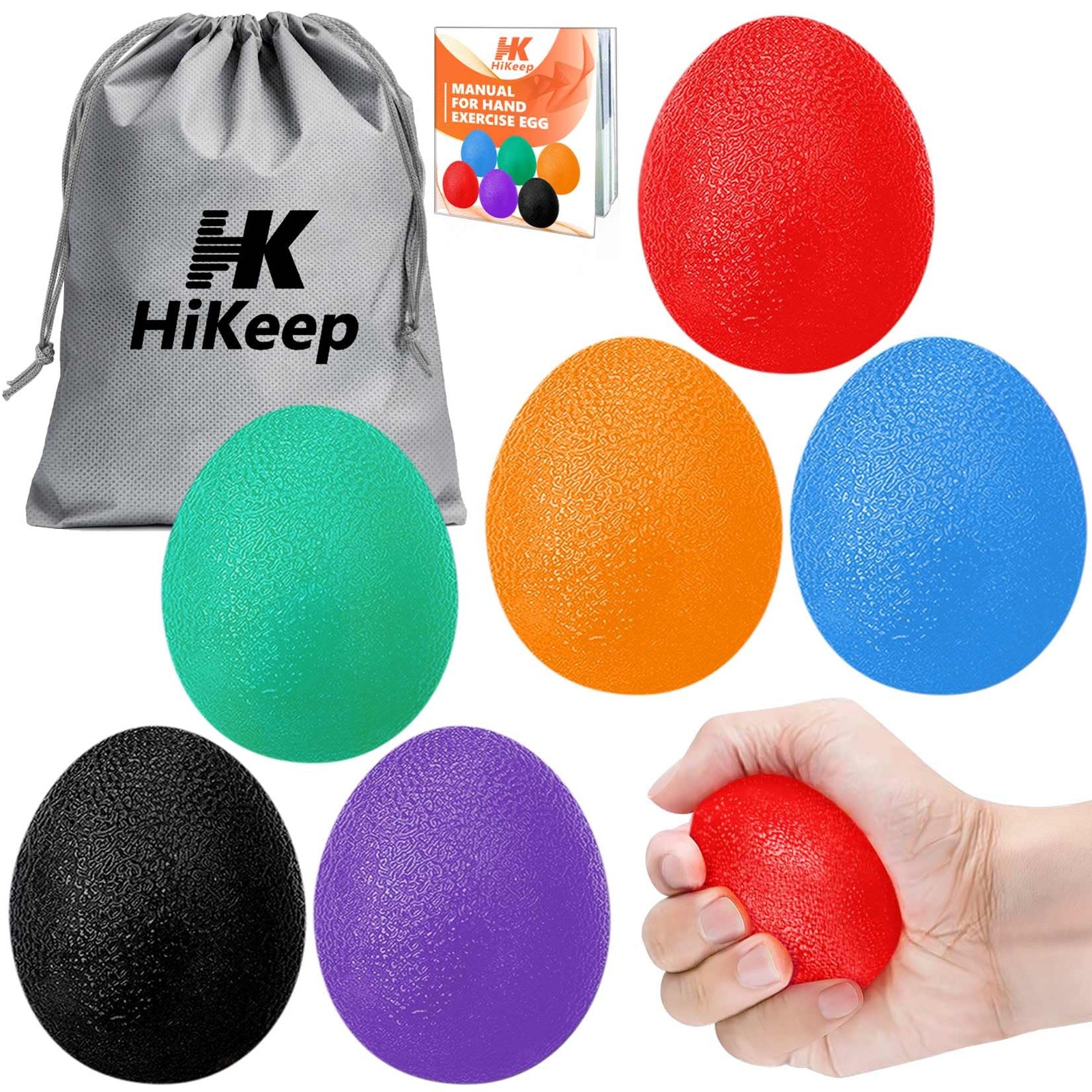 Stress Balls for Adults 6 Pack, Stress Ball, Hand Strengthening Devices, Hand...