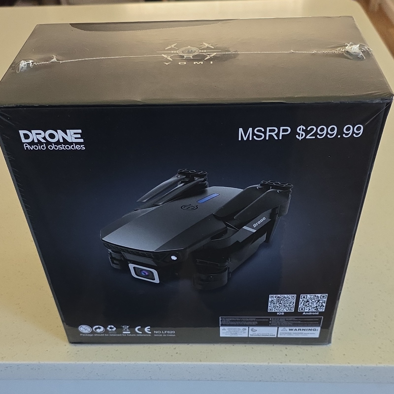 Drone LF620 Obstacle Avoidance Quadcopter with Camera, App Control, Black