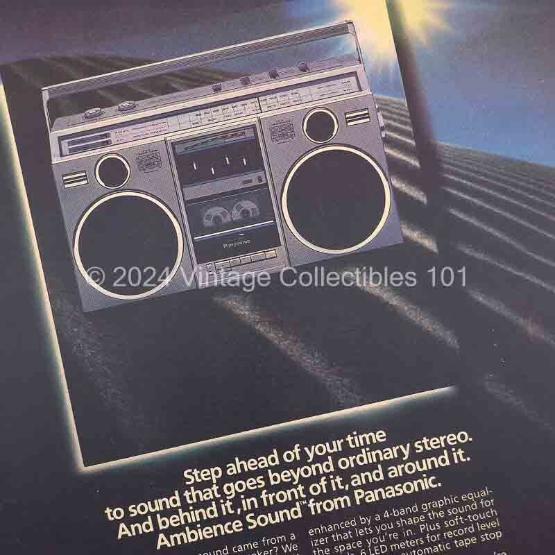 1983 Panasonic Platinum RX-5050 Portable Boombox Stereo photo art decor print ad
