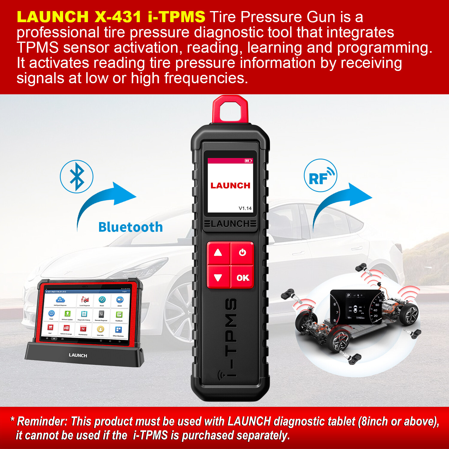 Launch X-431 i-TPMS TPMS Tire Pressure Detector Car Programmer TPMS Sensor Tool