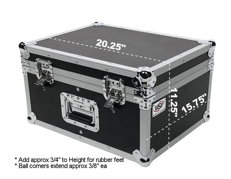 OSP Mic Microphone Case ATA Road Case Holds 15 Mics & Storage Space For Cables +
