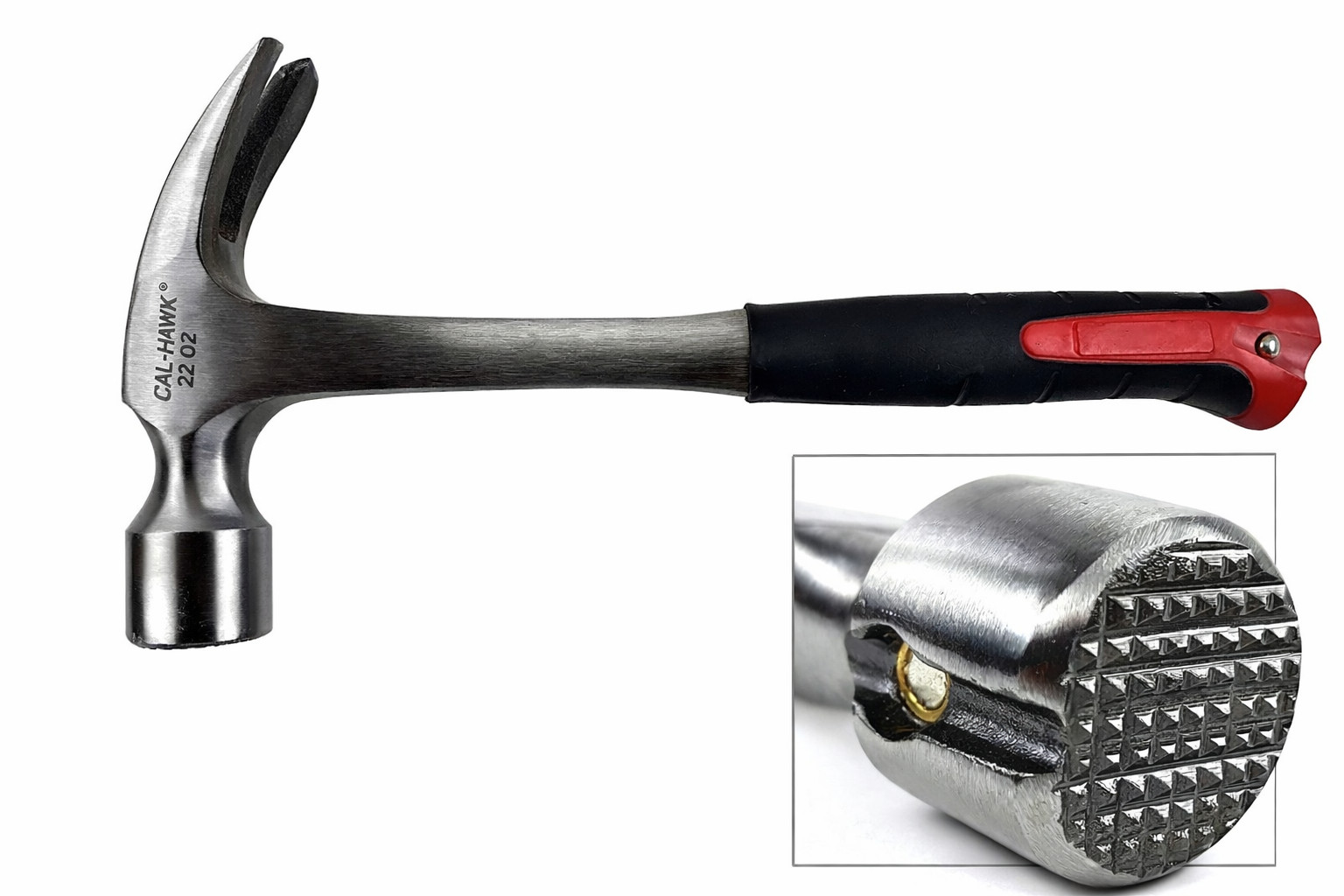 22oz Framing Hammer w/ Magnetic Nail Holder Milled Face Anti-Slip Handle