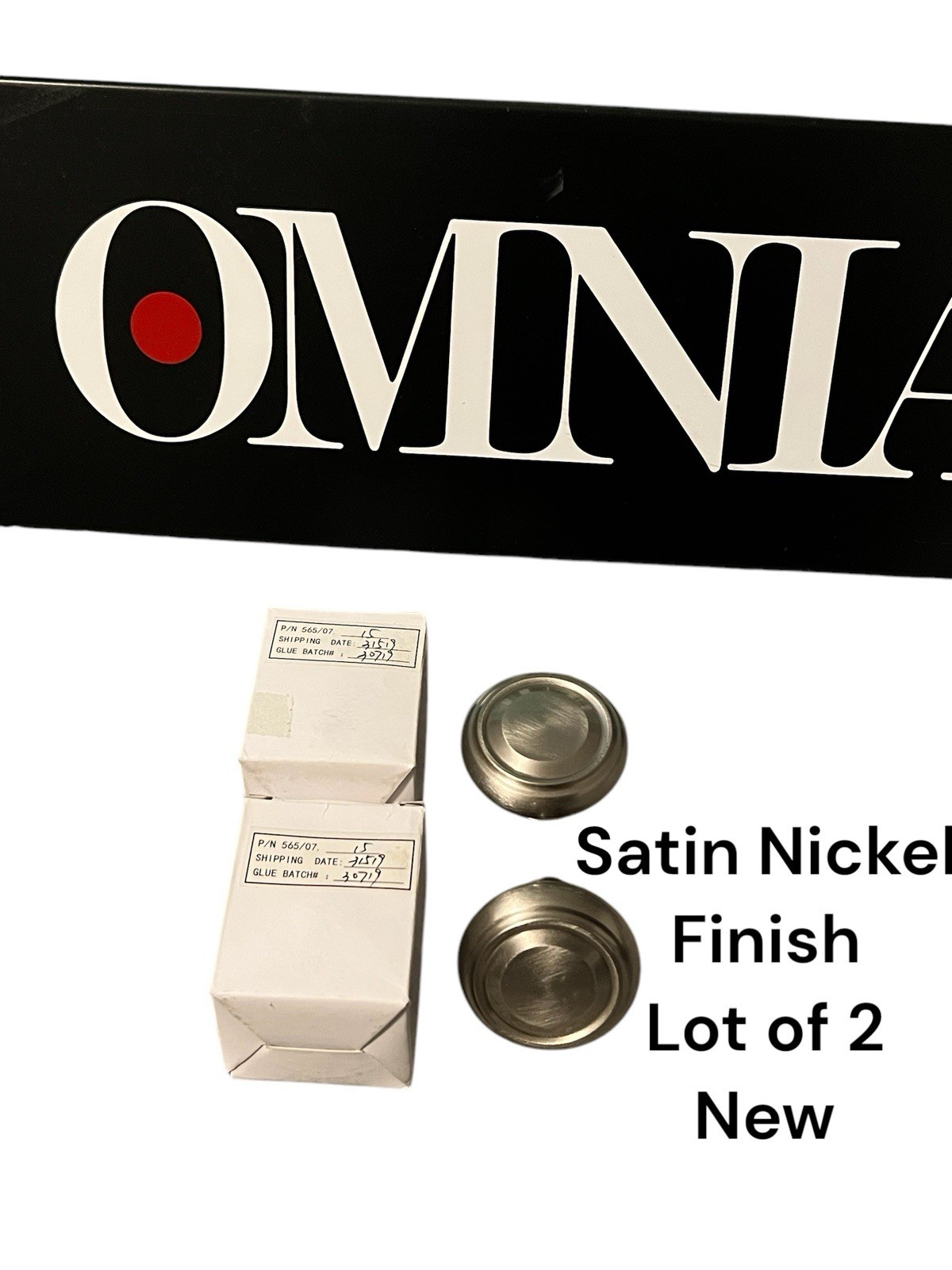 Omnia 565/07.US15 Door Knob Satin Nickel Finish Passage New old Stock Pair (2)