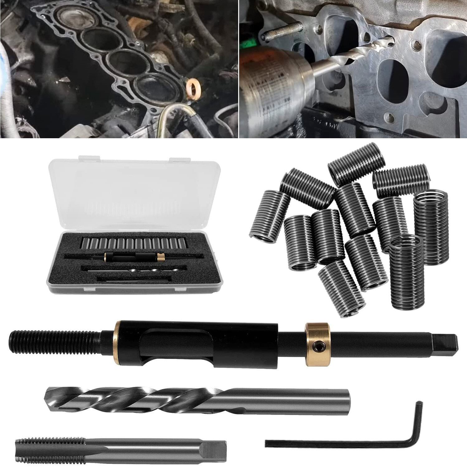 M11x1.5 Head Bolt Thread Repair Kit 35119S Fits for Cadillac Honda Nissan Toyota