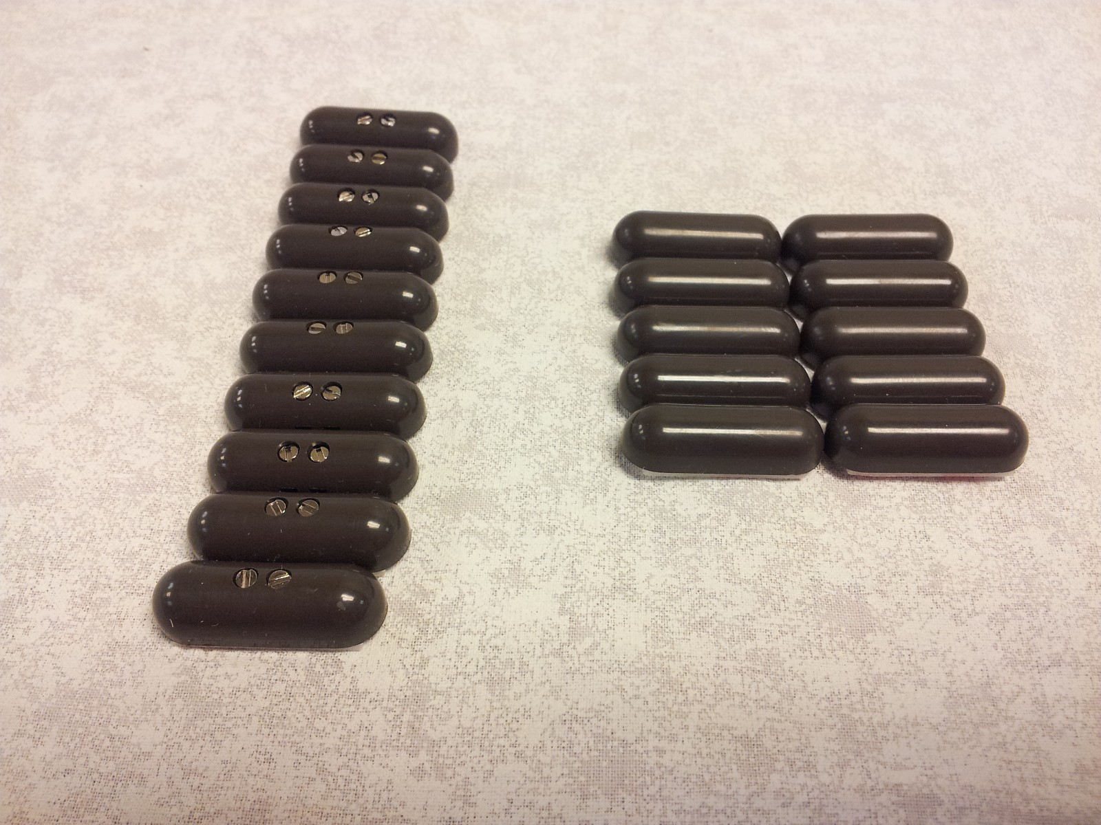 10 Dark Brown Terminal Pill Magnetic Window Contact Switch Home Security Alarm