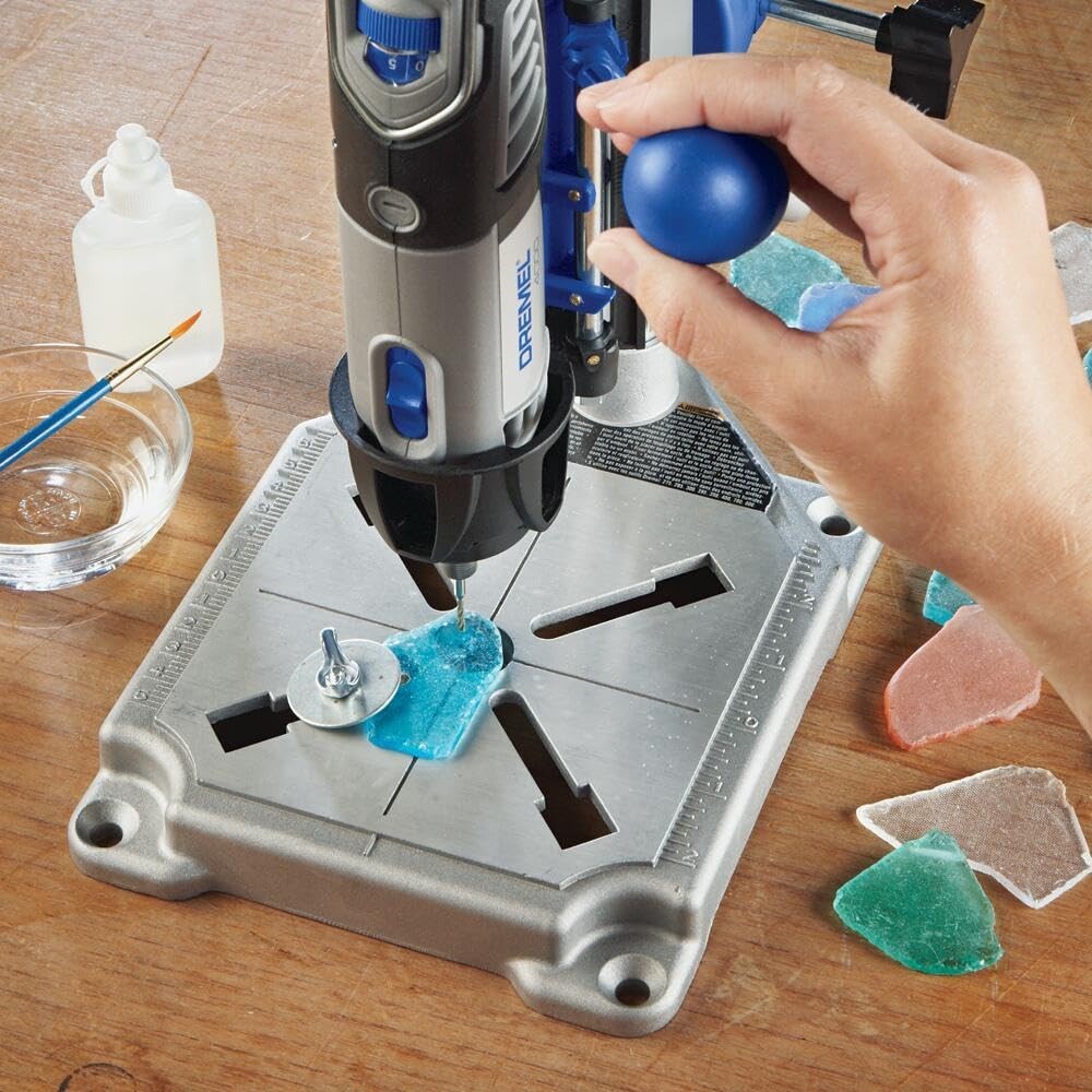 Mini Portable Rotary Tool Workstation Stand - Adjustable Drill Press Holder, 2"