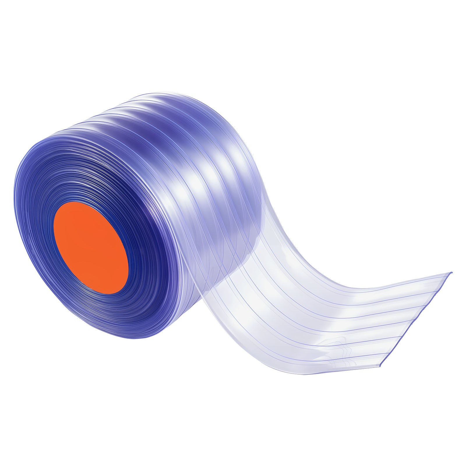 Uimoso PVC Strip Curtain Roll 150 ft x 12 in Ribbed Plastic Door Strips