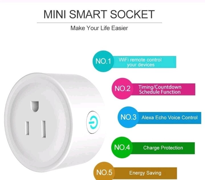 Avatar Controls Matter Smart Wi-Fi Plug Socket Mini 10A US Version AWP02L-N