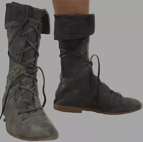 Medieval Gladiator Roman Leather Bootsv high genuine leather SCA LARP