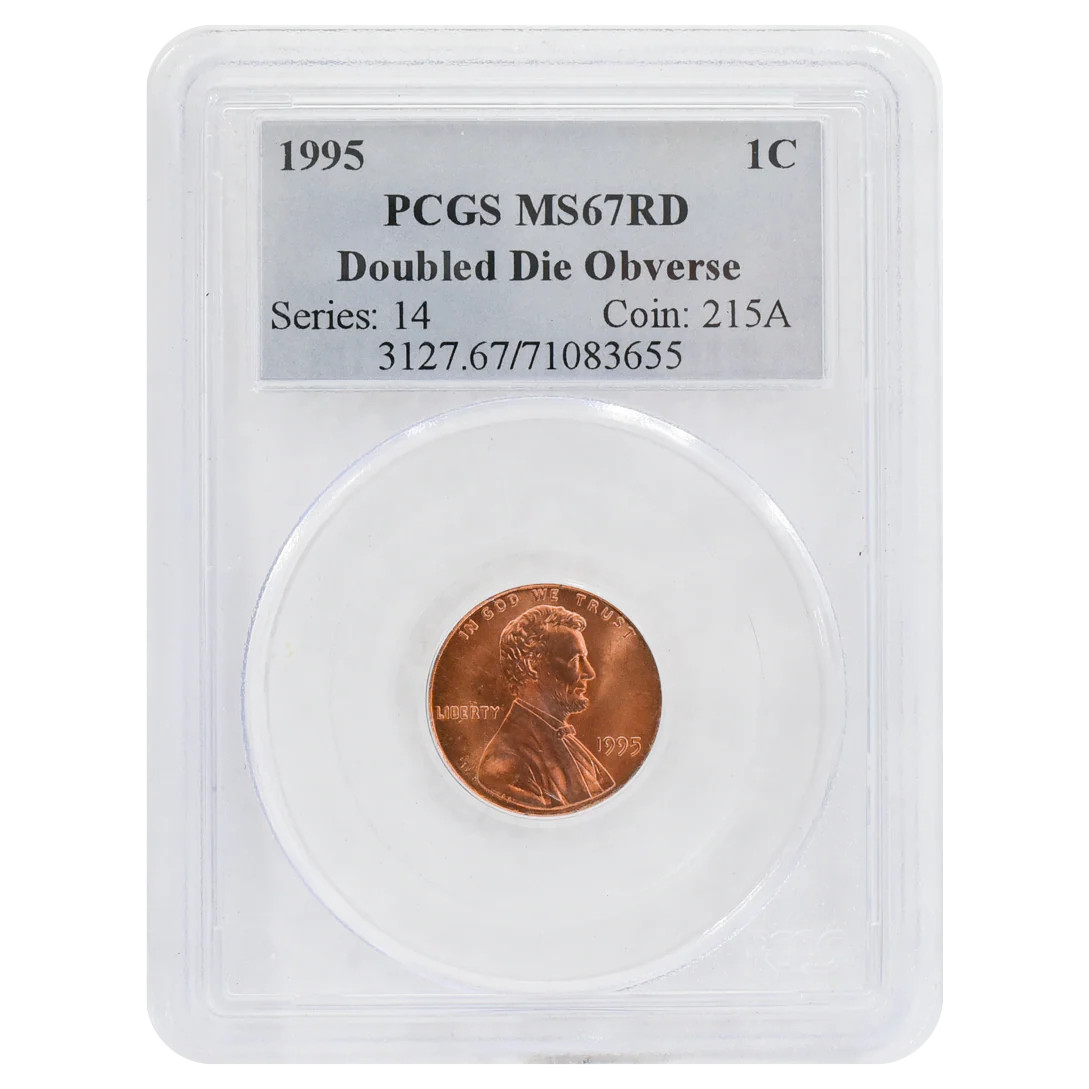 1995 Lincoln Memorial Reverse Cent MS67 Red Doubled Die Obverse PCGS