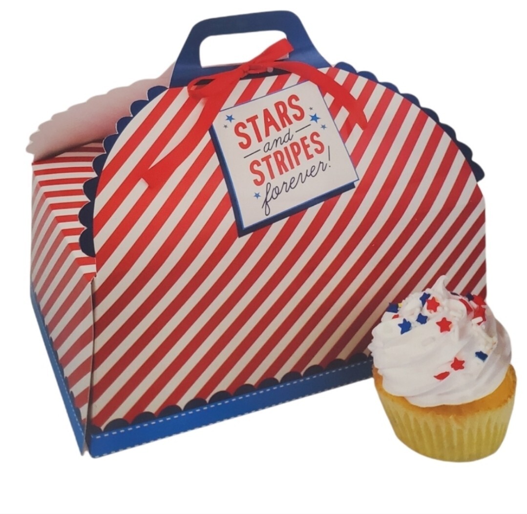 #I New Patriotic American 4th of July Veterans Day Treat Holder Cupcake Storage