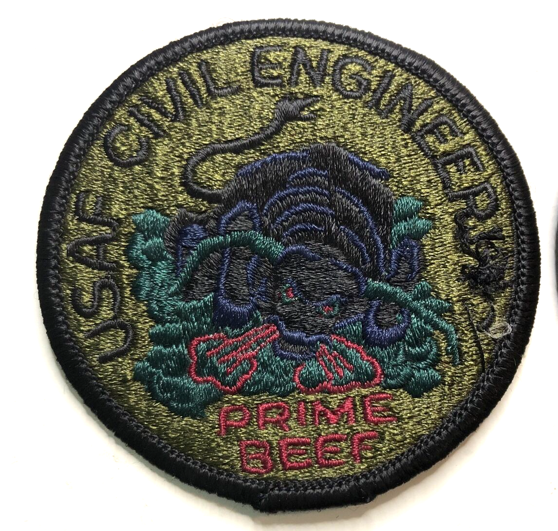 US AIR FORCE patch -Lot of 2 -Civil Engineering- 3"