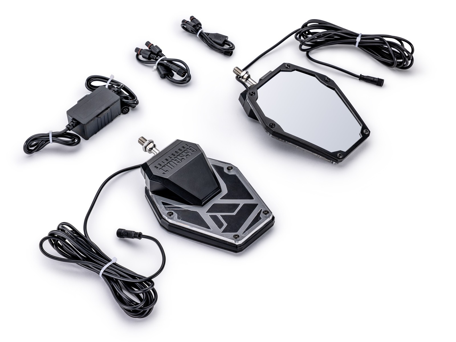 Assault Industries LED Lighted B2C Convex Side Mirrors/No Clamp Mount